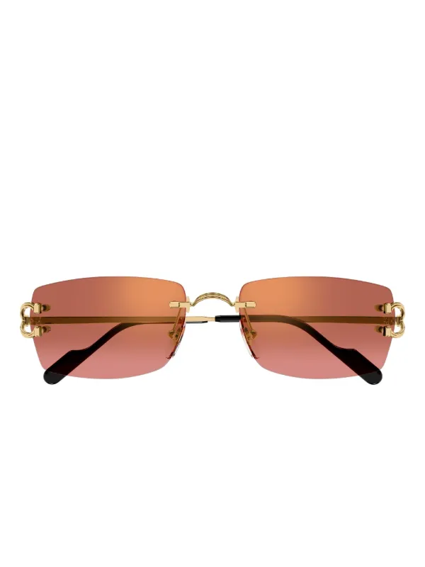 Cartier カルティエ サングラス ラウンドフレーム Cartier Eyewear ラウンドフレーム サングラス | ゴールドトーン