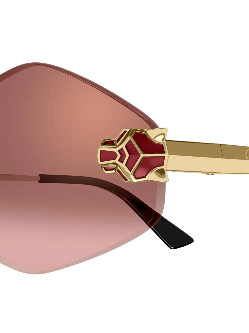 Cartier Eyewear Panthère zonnebril met geometrisch montuur Goud