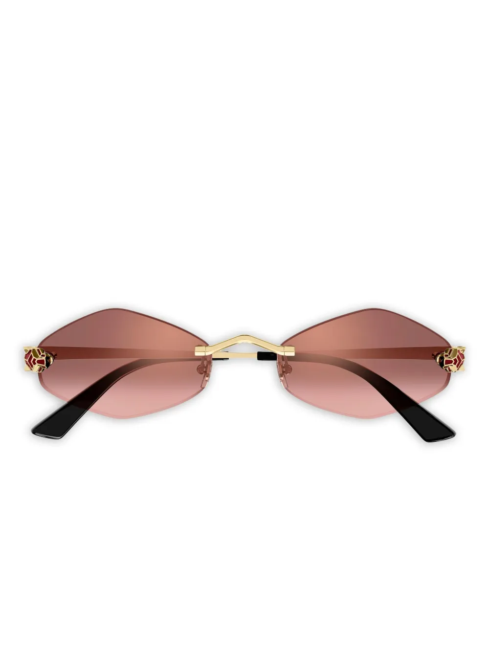 Cartier Eyewear Panthère geometric-frame sunglasses | Gold | Image 1