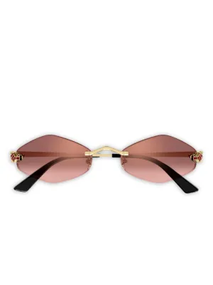Cartier Eyewear クラッシュ ドゥ カルティエ サングラス | ゴールド