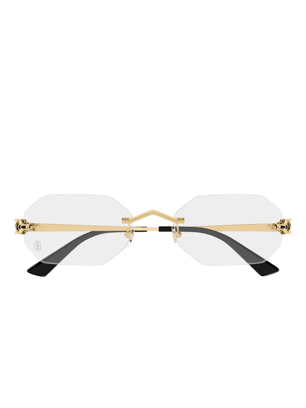 Cartier Eyewear Panthère geometric-frame glasses | Gold | Image 1