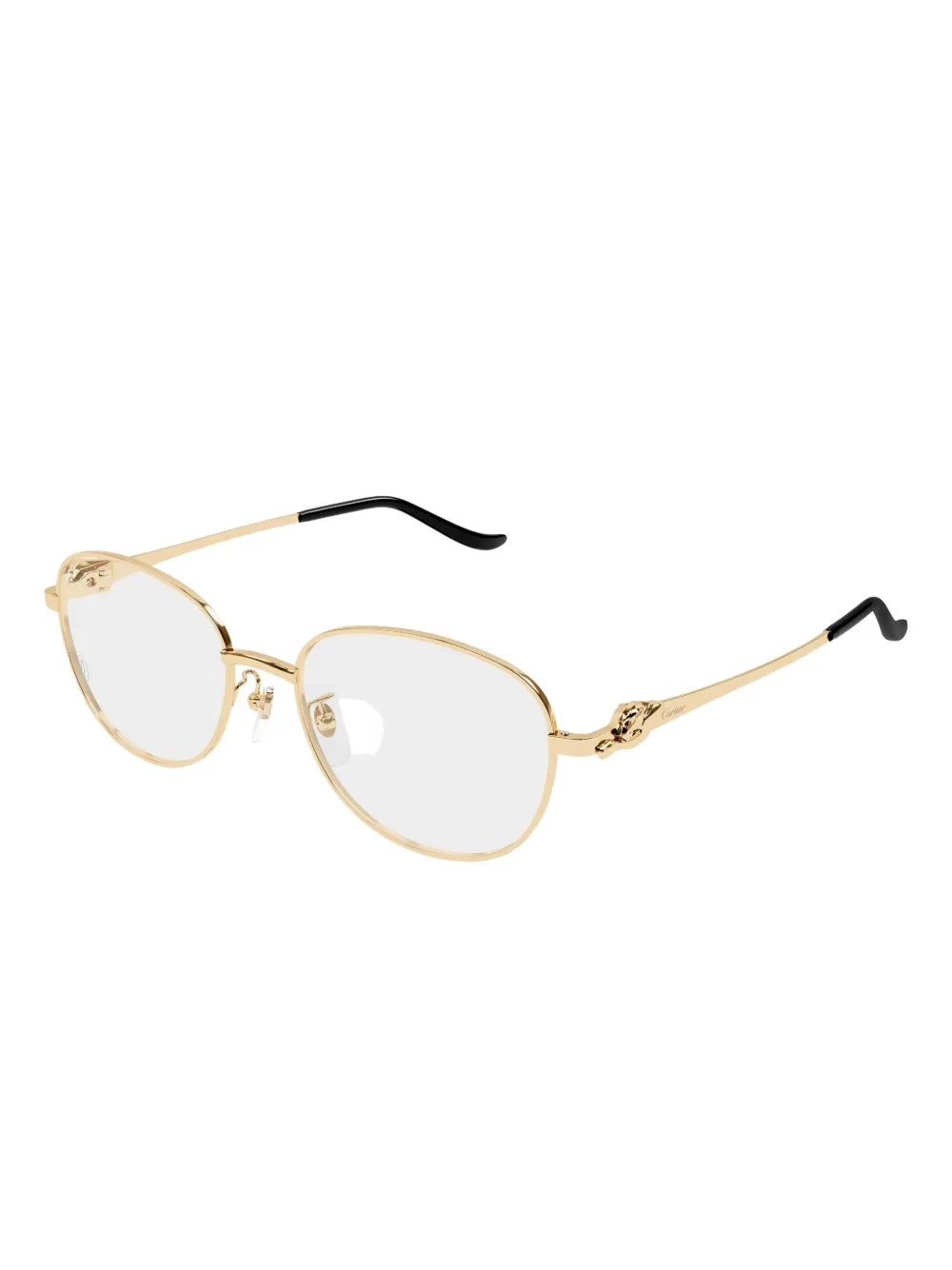 Cartier Panthère Round-frame Glasses In Blue