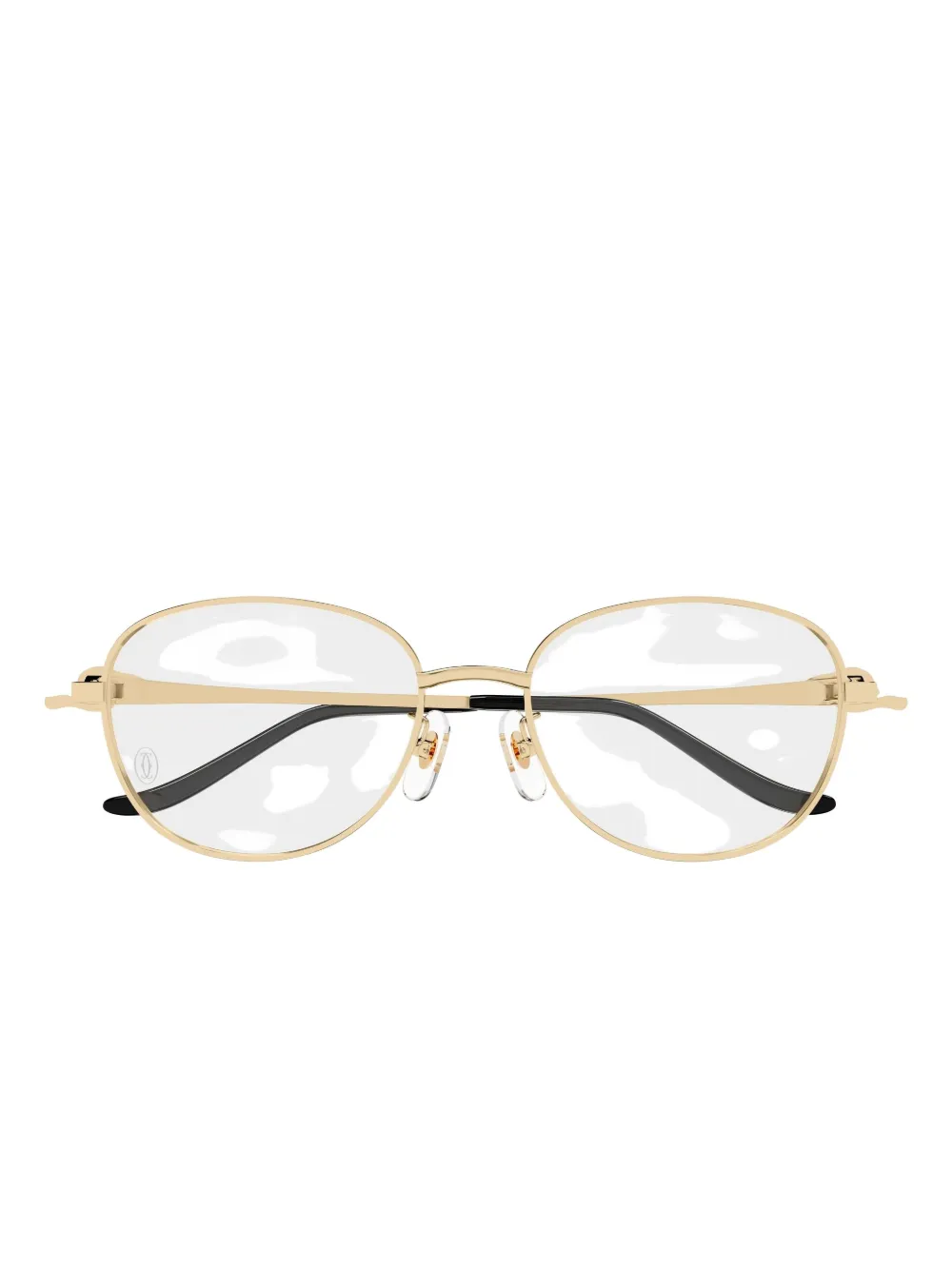 Cartier Panthère Round-frame Glasses In Blue