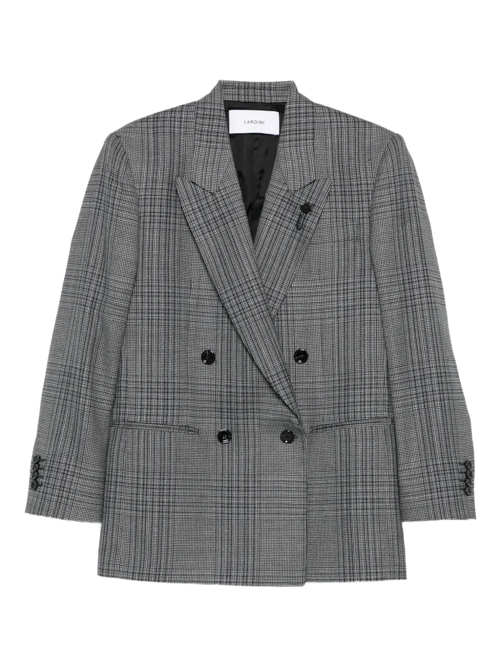 Lardini double-breasted checked blazer | Grey | Image 1