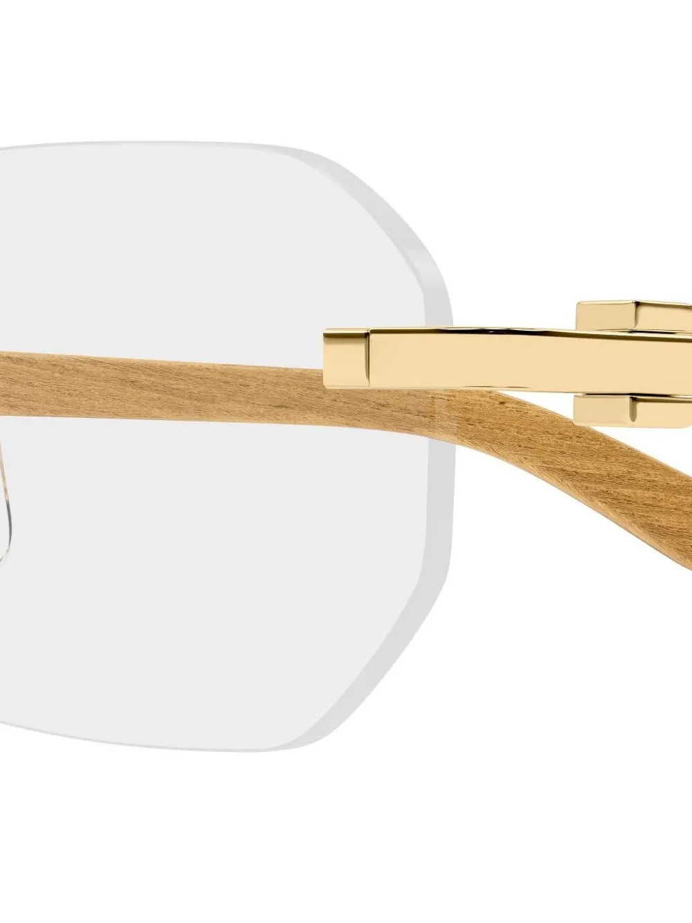 Cartier Eyewear Rectangle-frame Glasses - Neutrals 