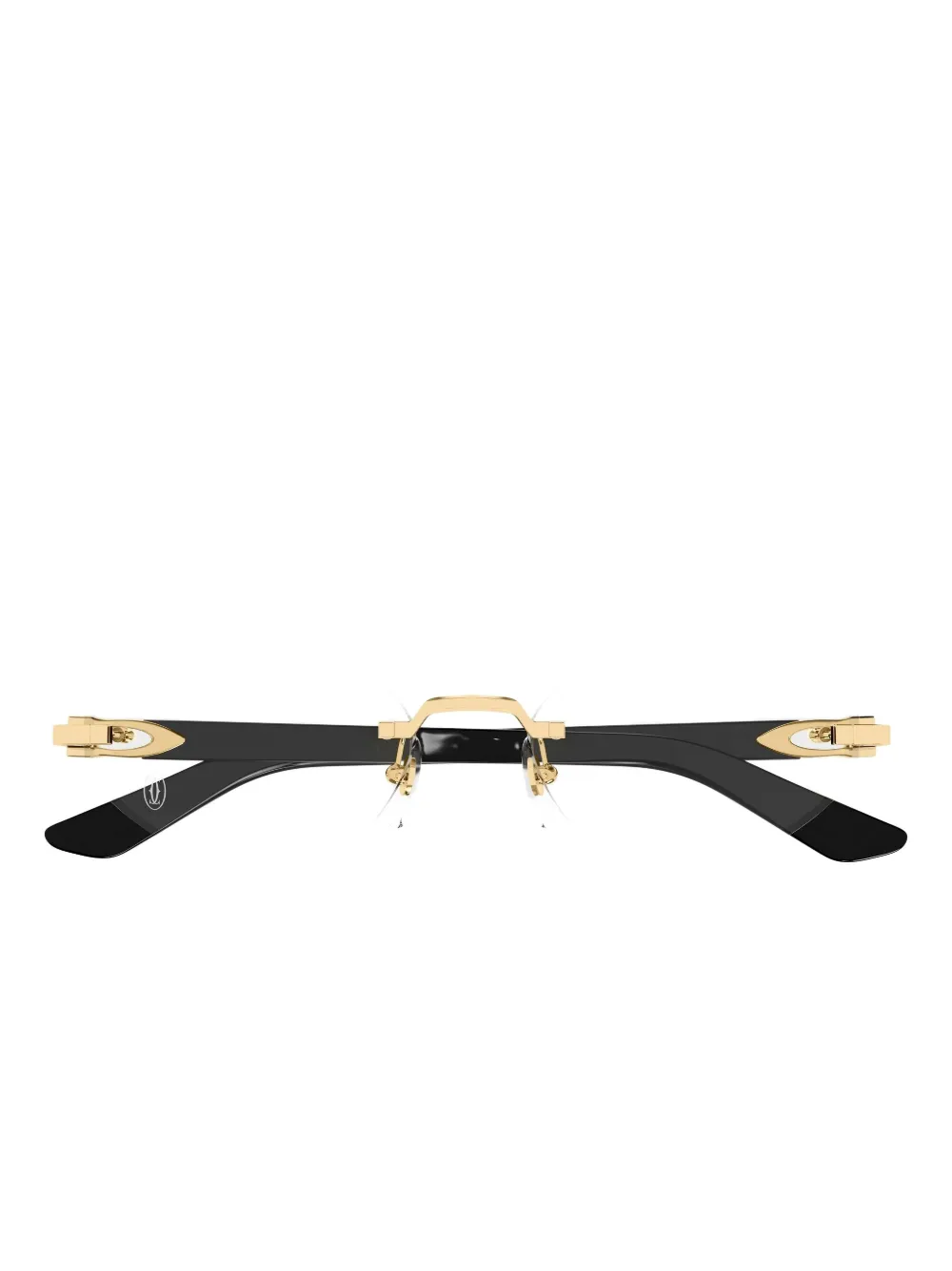 Cartier Geometric-frame Rimless Glasses In Black