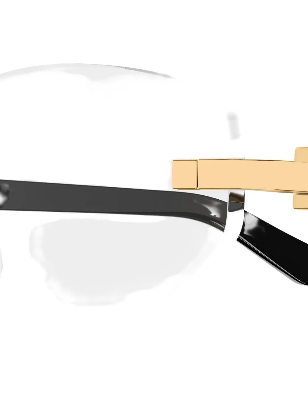 Cartier Geometric-frame Rimless Glasses In Black