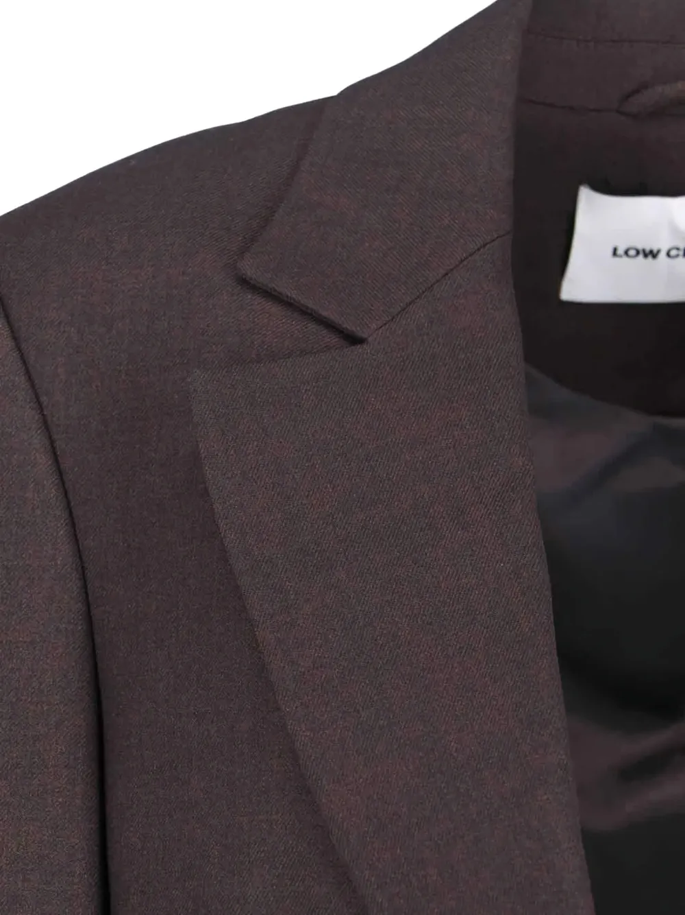 Low Classic Wollen blazer Bruin