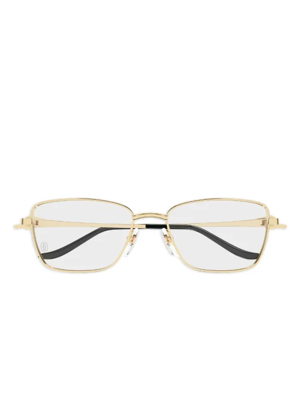 Cartier Eyewear Panthère Square-frame Glasses in Gold
