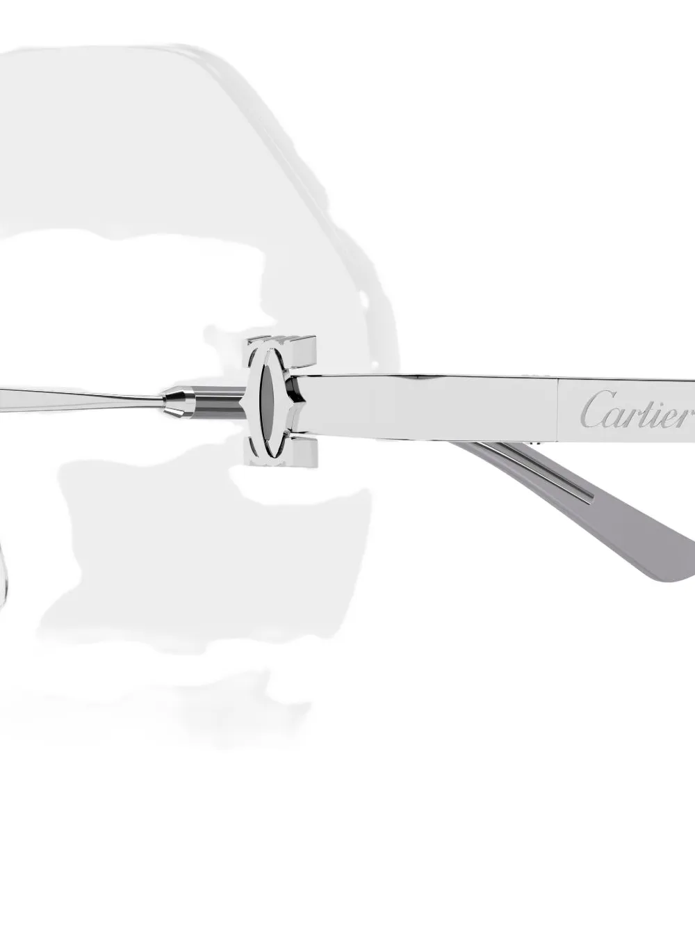 Cartier Brille Mit Geometrischem Gestell In Gray