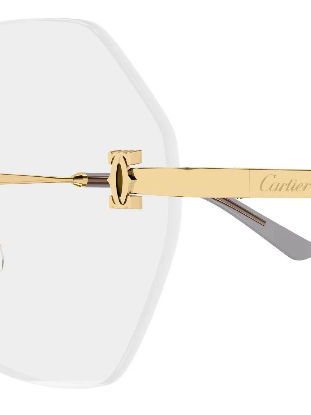 Cartier Eyewear Zonnebril met geometrisch montuur Goud