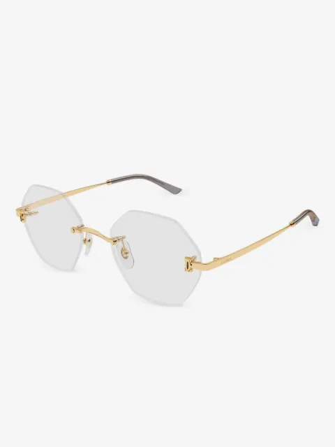 Cartier Eyewear geometric-frame rimless glasses