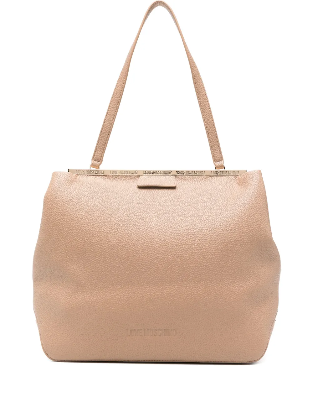 Love Moschino Borsa a spalla con logo - Toni neutri