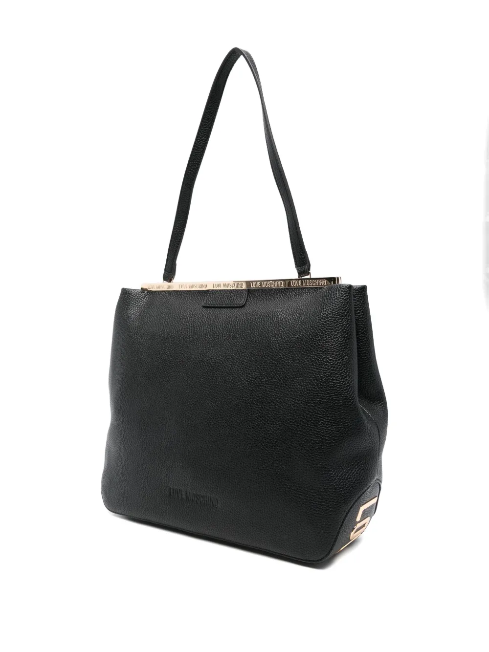 Love Moschino Logo-lettering Shoulder Bag In Black
