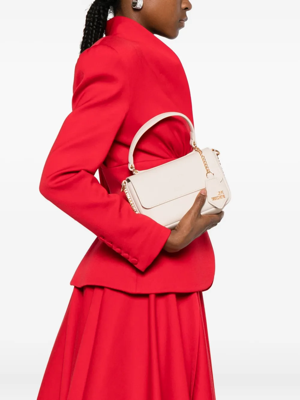 Love Moschino Shopper met logo - Beige