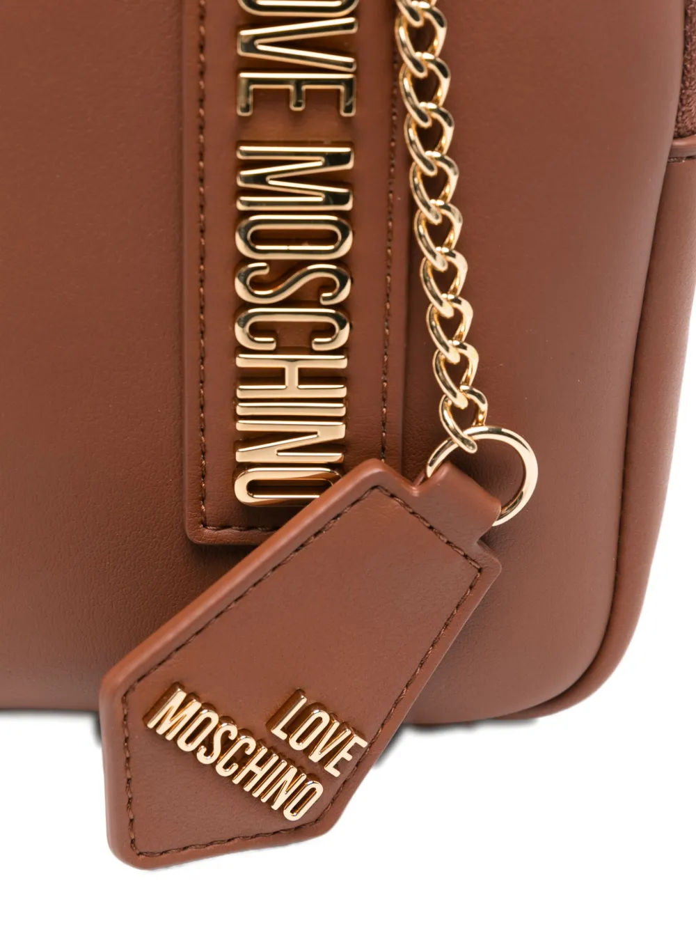 Love Moschino Logo-lettering Tote Bag In Brown