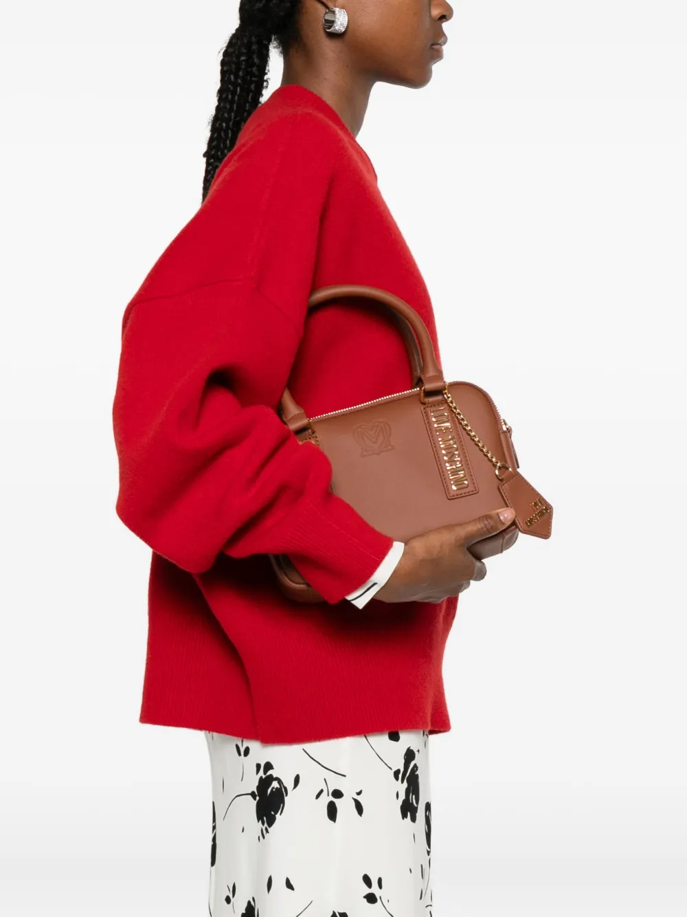 Love Moschino Shopper met logo - Bruin
