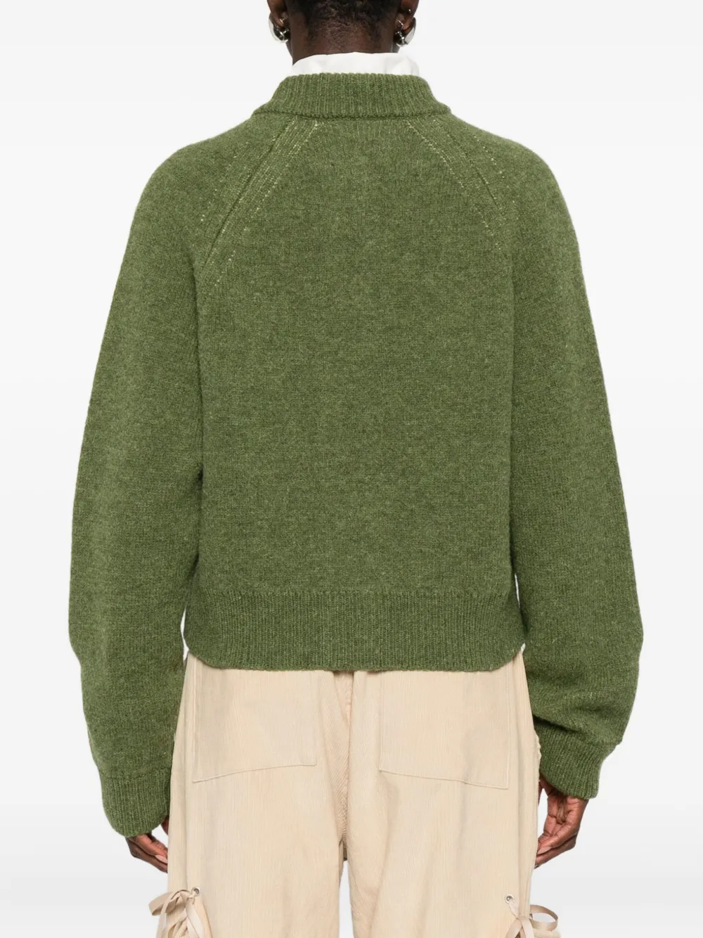 B.b. Walace Button-front Cardigan In Green
