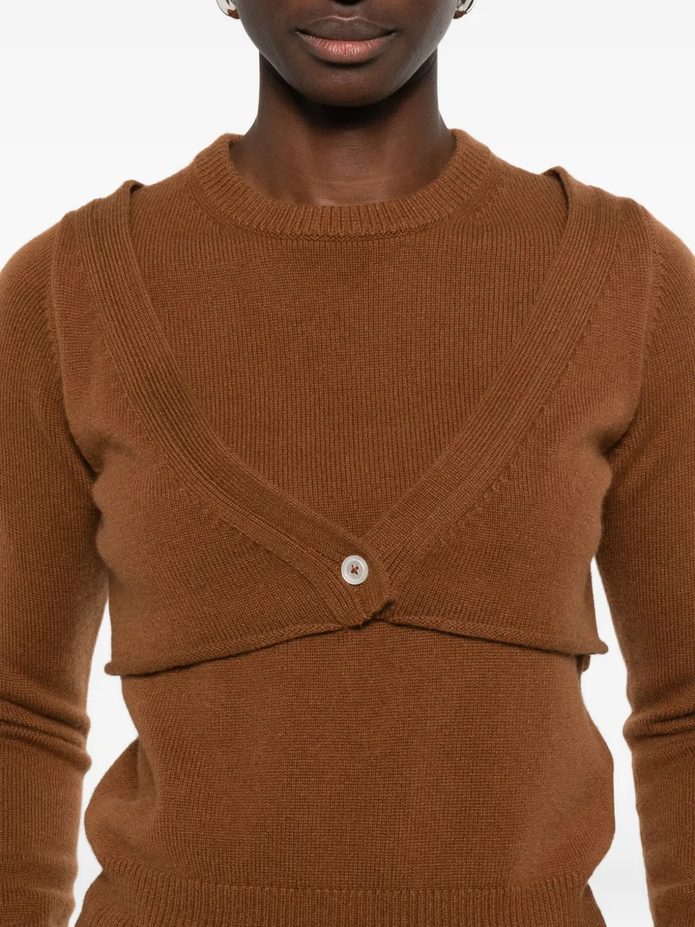 B.b. Walace Cashmere Crew-neck Sweater In Brown