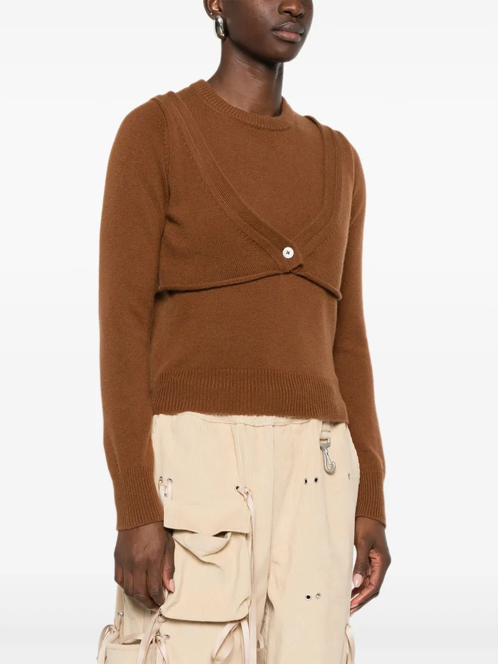 B.b. Walace Cashmere Crew-neck Sweater In Brown