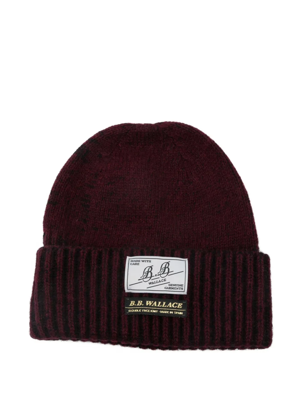 B.b. Walace Ribbed Beanie Hat In Burgundy