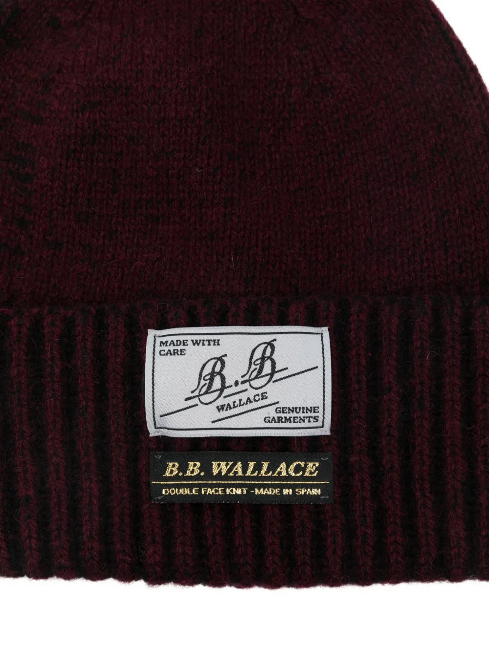 B.b. Walace Ribbed Beanie Hat In Burgundy