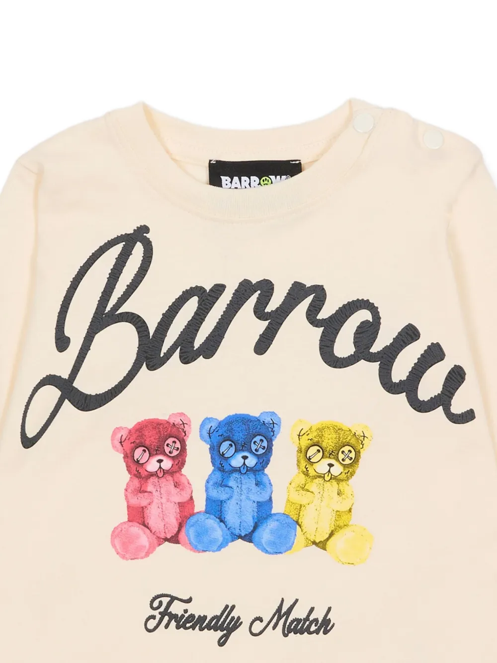 Barrow Long-sleeve Graphic T-shirt In Neutral