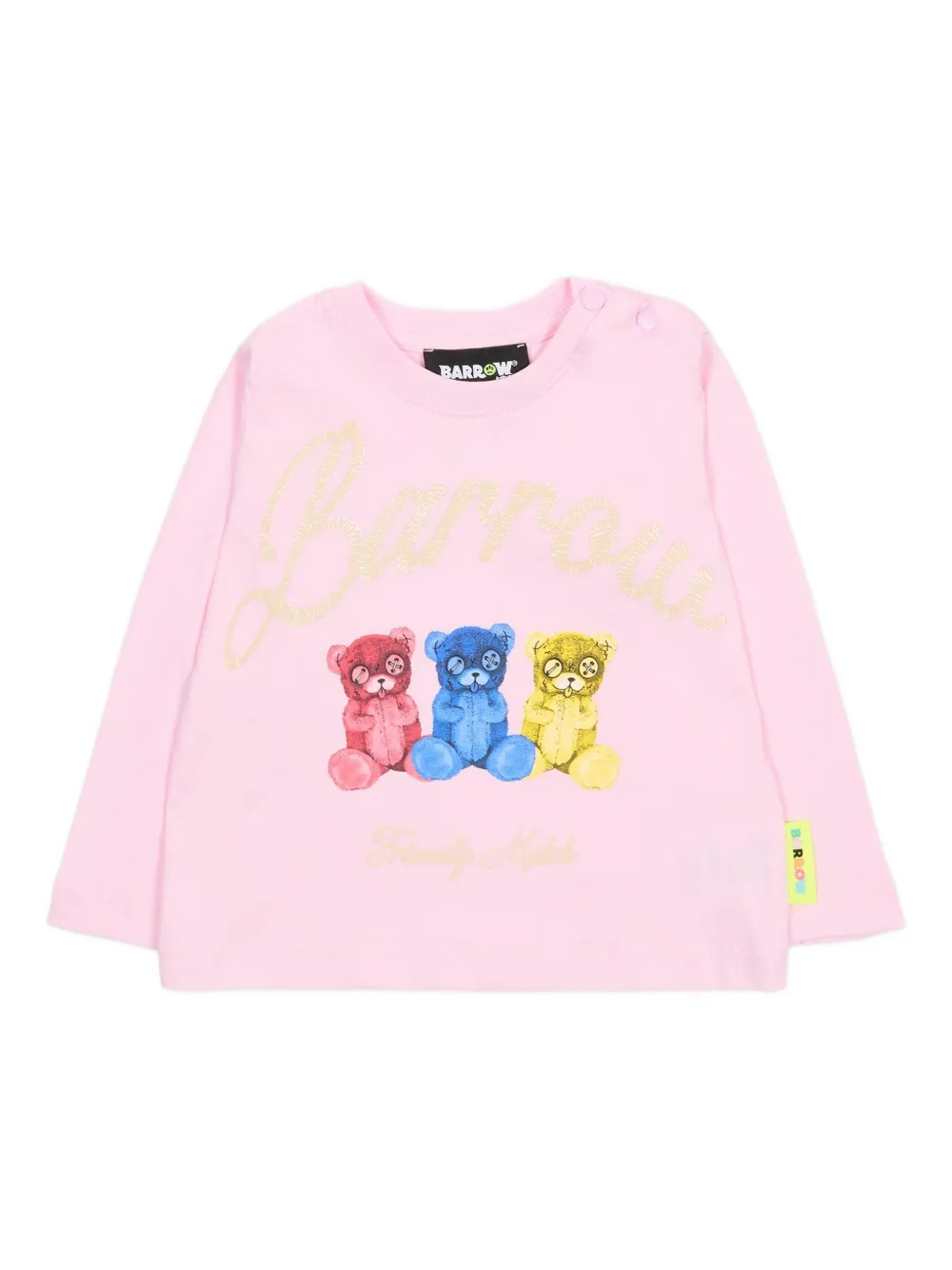 Barrow Long-sleeve Graphic T-shirt In Pink