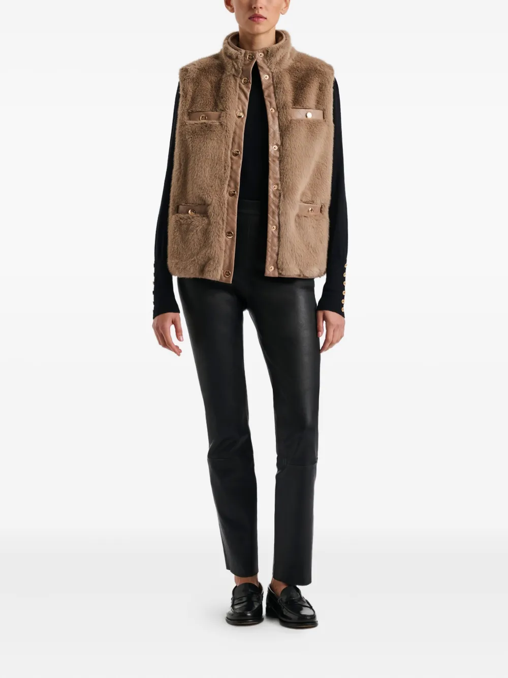 WEILL PARIS bi-material sleeveless gilet | Waistcoats & Gilets | Image 2