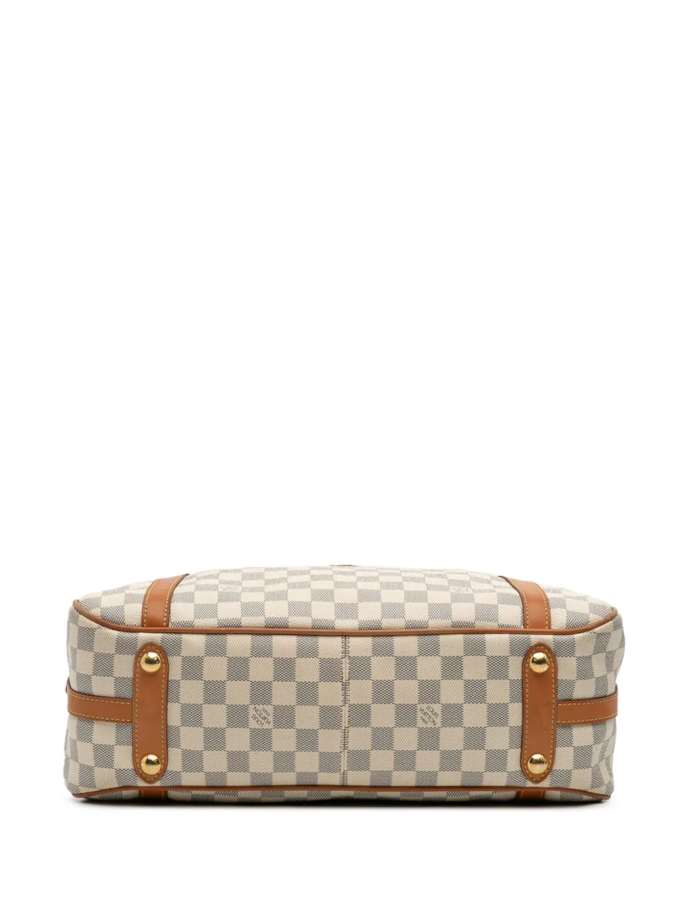 Pre-owned Louis Vuitton 2010 Damier Azur Stresa Pm Shoulder Bag In White