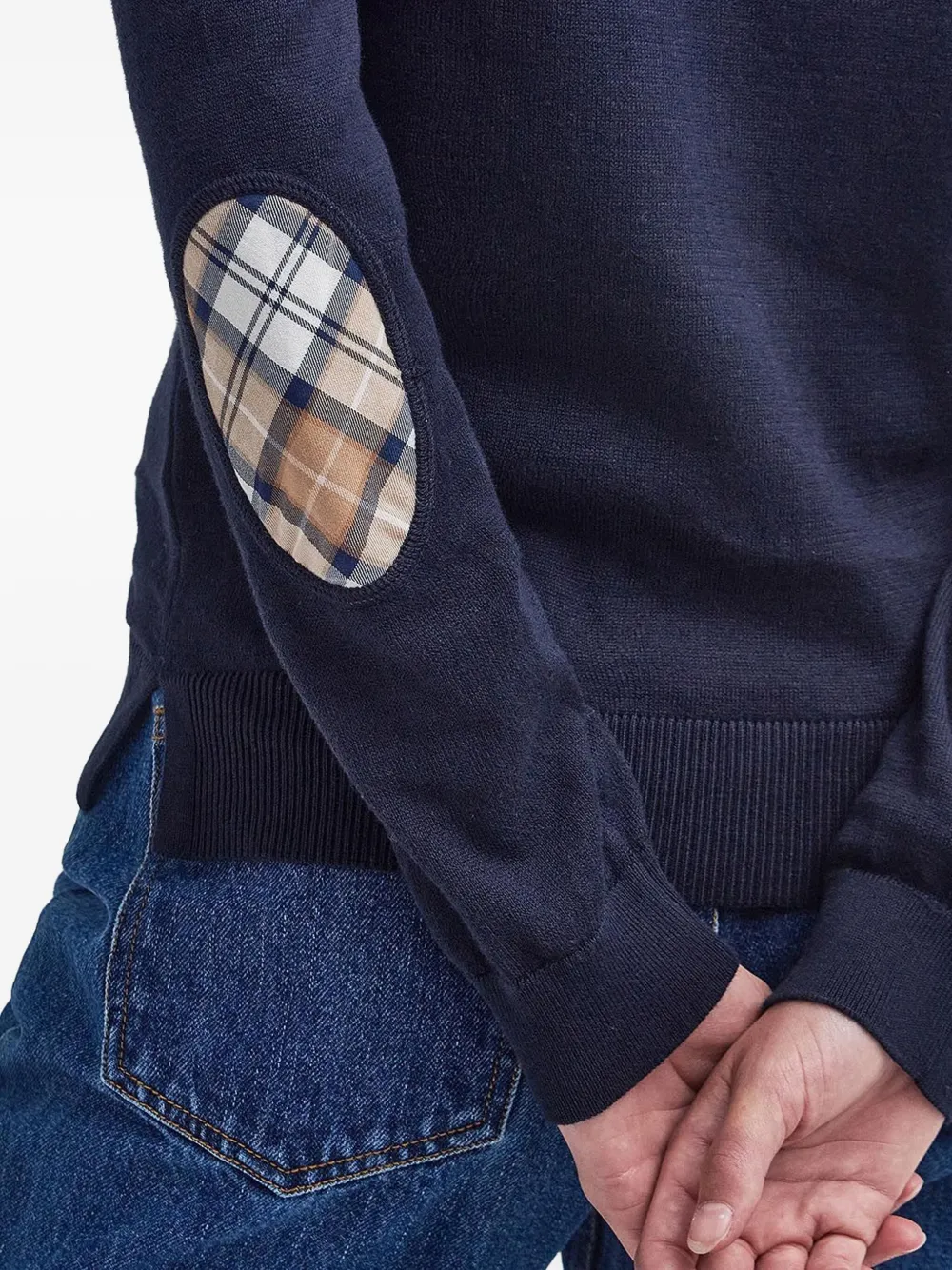 Barbour Wool Blend Cardigan In Blue