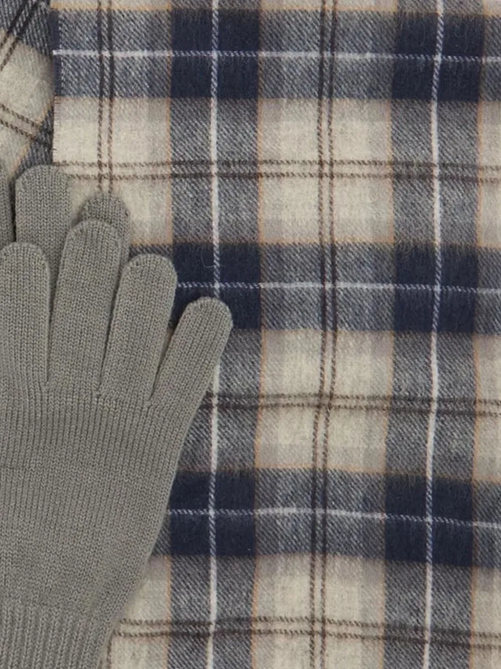 Barbour Geruite sjaal - Grijs