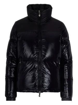 えがお  MM6 マルジェラ 21AW エコレザー パデッドジャケット MM6 Maison Margiela ナンバーモチーフ パデッドジャケット | ブラック