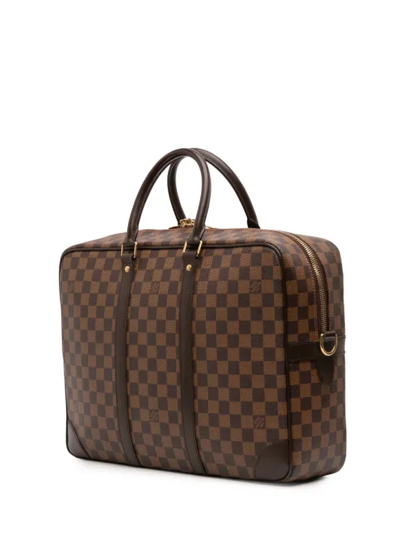 Louis Vuitton Pre-Owned 2012 Damier Ebene Porte Documents Voyage GM  Business Bag Brown FARFETCH IN