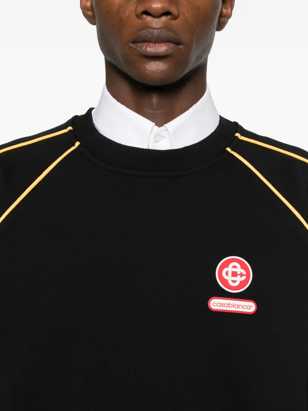 Casablanca Sweater met logopatch Zwart