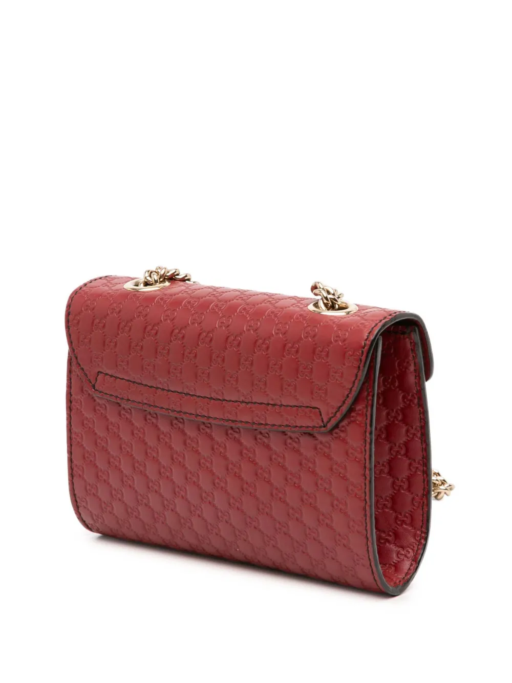 Pre-owned Gucci 2016-2025 Mini Microssima Emily Crossbody Bag In Red