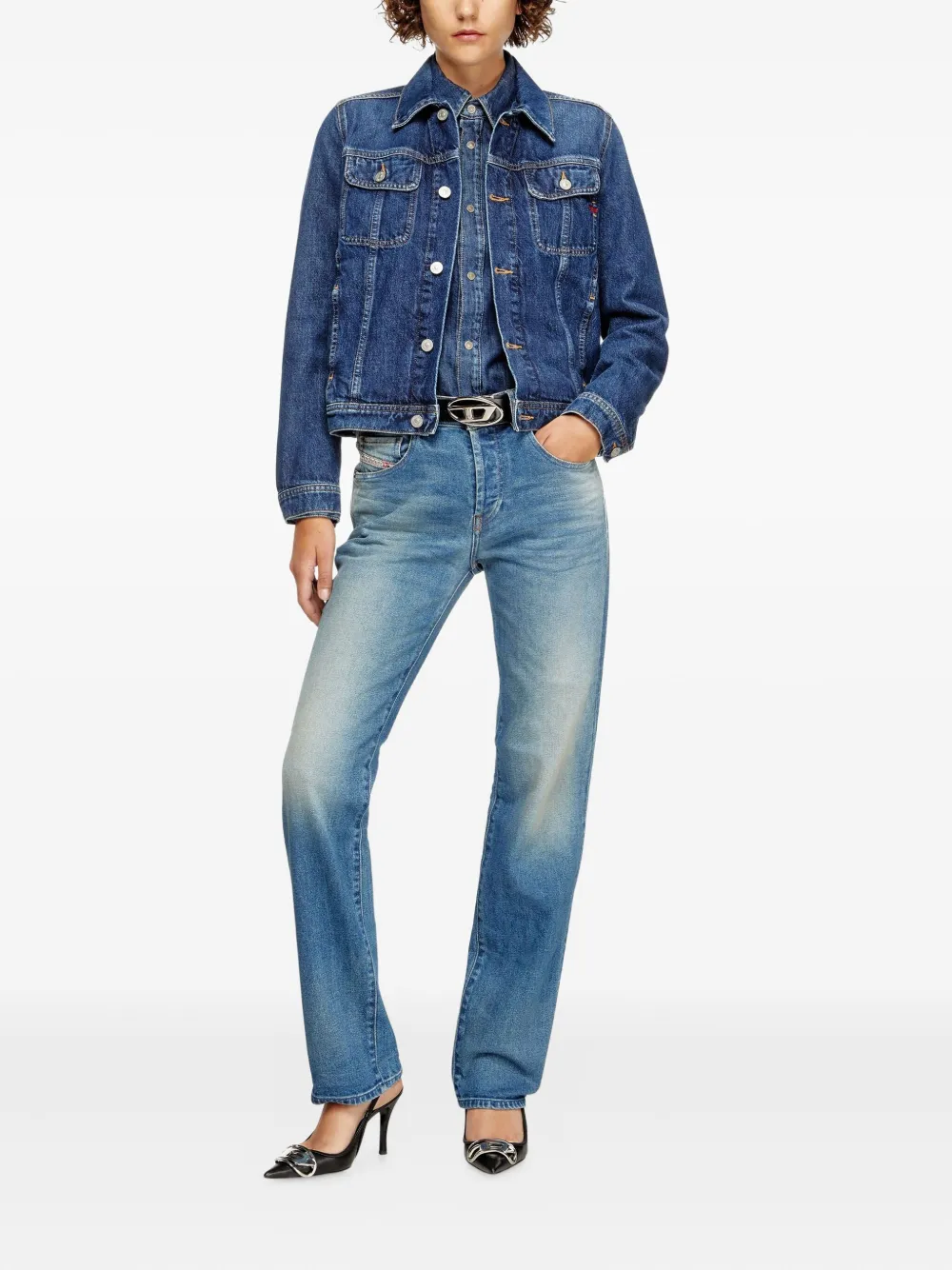 Diesel 1989 D-Mine buttoned jeans - Blauw