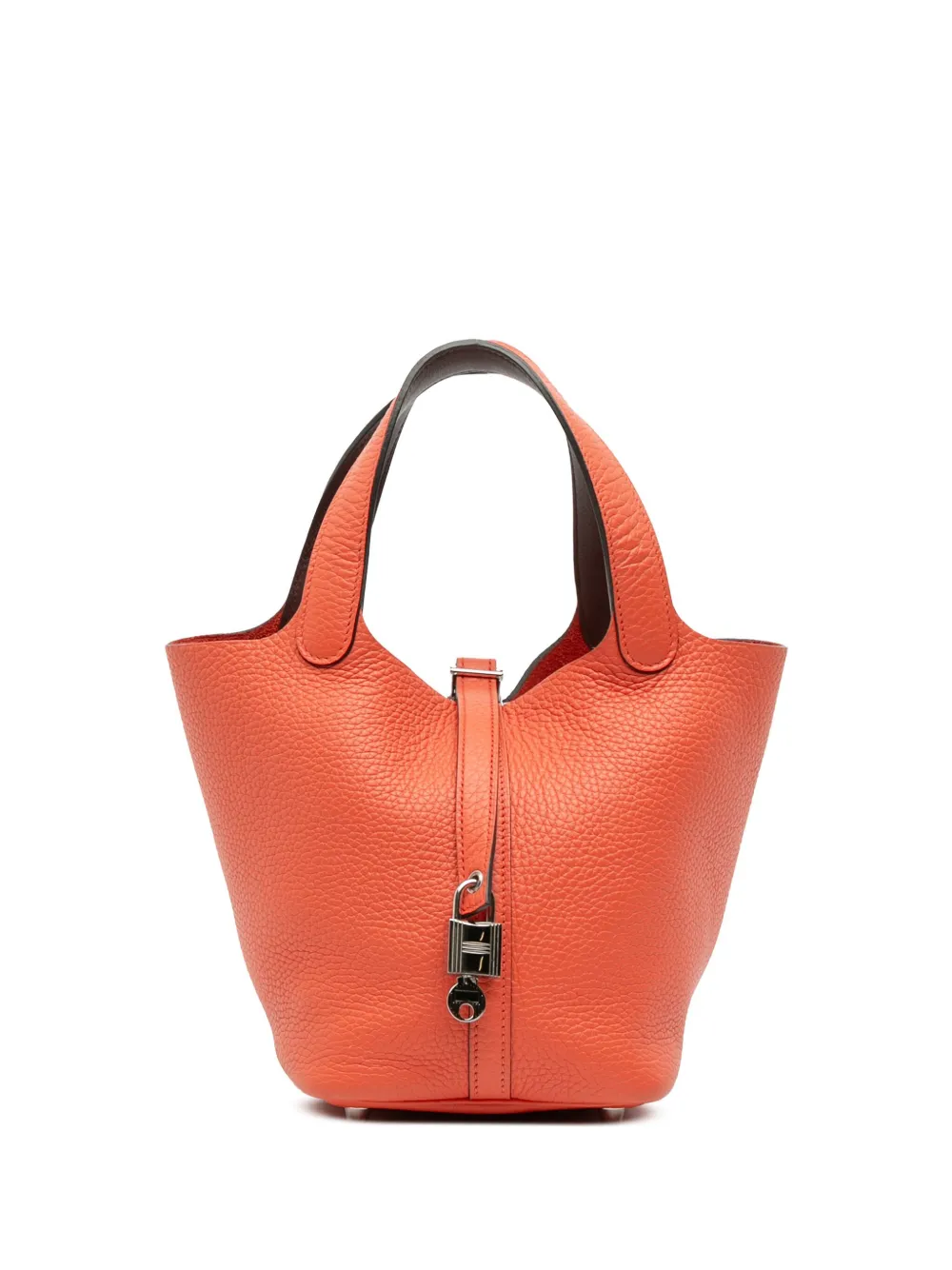 Hermès Pre-Owned 2017 Clemence Picotin Lock 18 handbag | Orange | Image 1