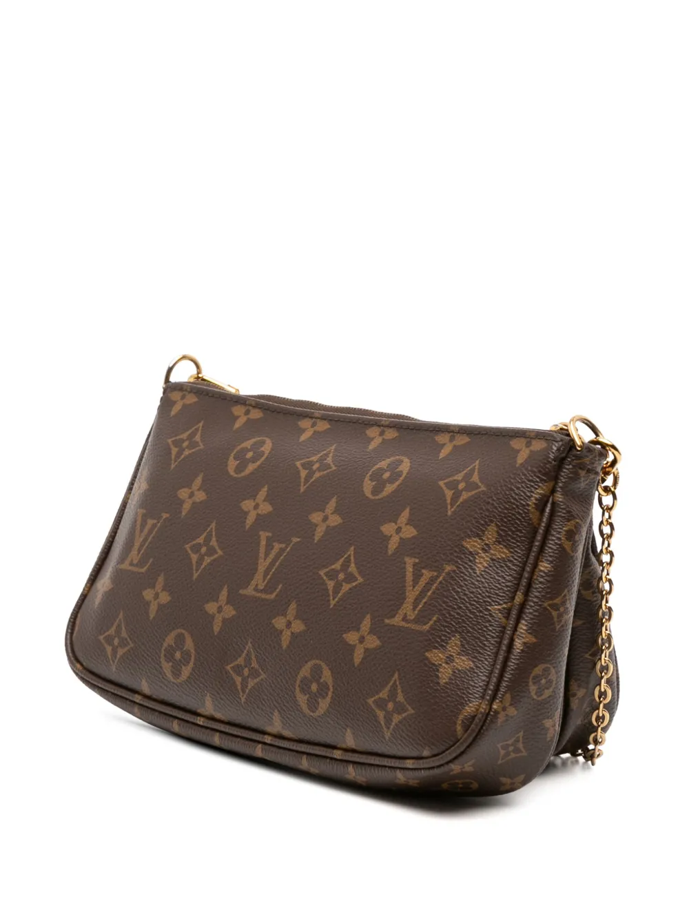 Pre-owned Louis Vuitton 2021 Monogram Multi Pochette Accessoires Satchel In Brown