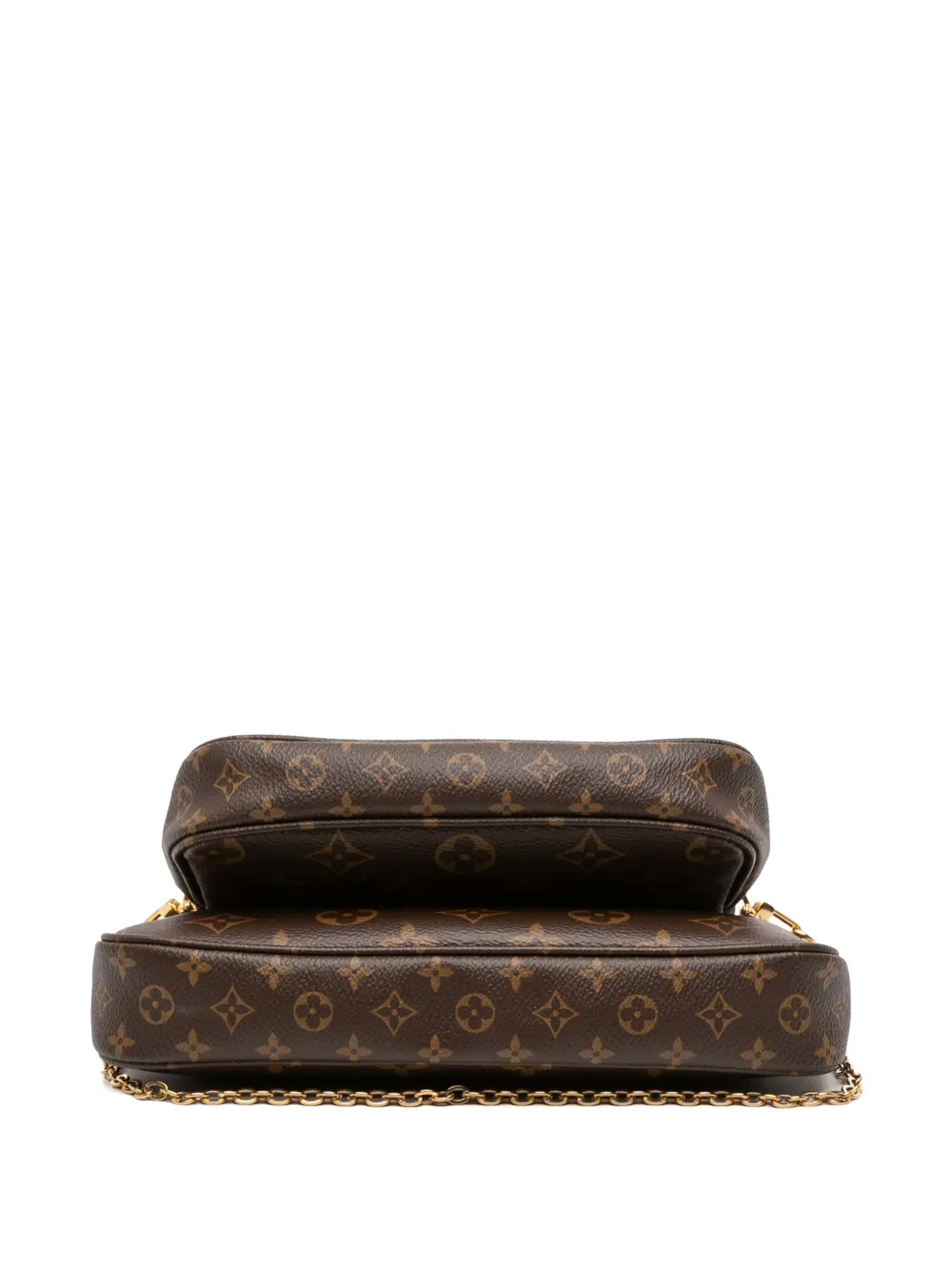 Pre-owned Louis Vuitton 2021 Monogram Multi Pochette Accessoires Satchel In Brown