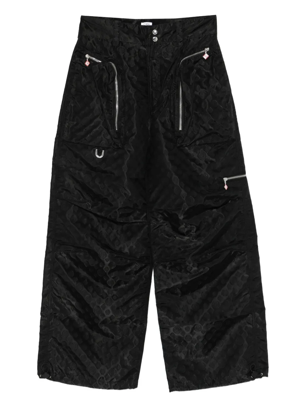 Casablanca monogram-pattern trousers | Black | Image 1