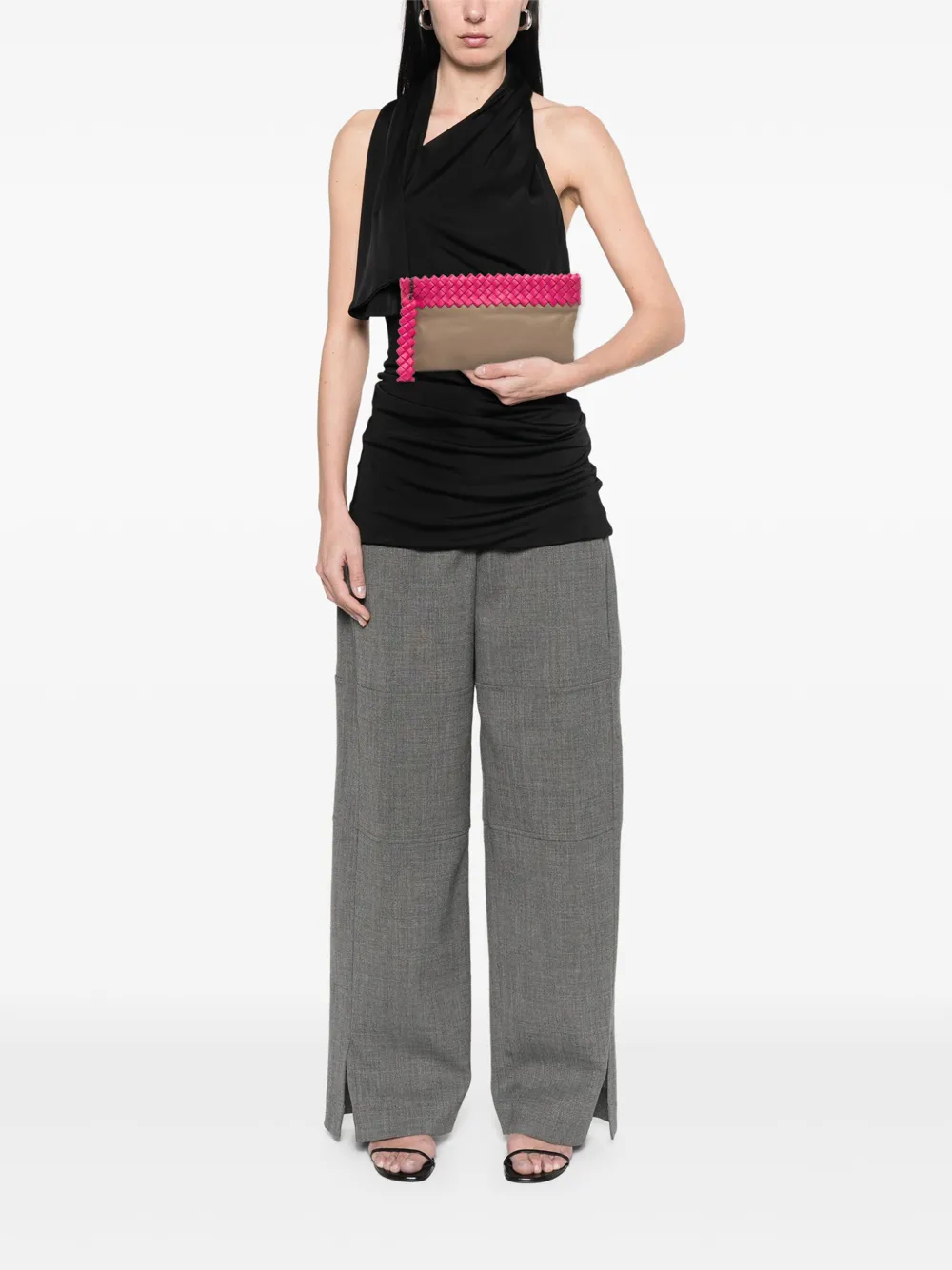Bottega Veneta Pre-Owned 2012-2025 Intrecciato Trimmed Bicolor Nappa clutch bag | Pre-Owned | Image 2
