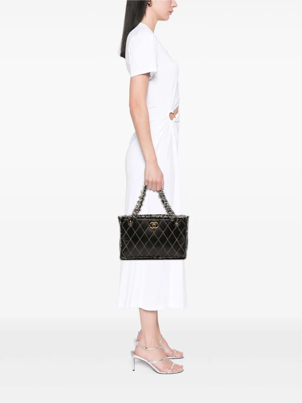 CHANEL Pre-Owned Borsa tote CC Tweedy in pelle di vitello trapuntata 2011 | Pre-owned | Image 2