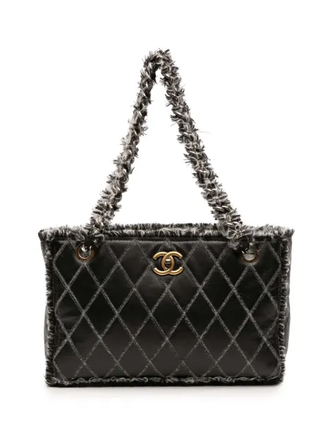 CHANEL Pre-Owned 2011 CC Quilted Calfskin Tweedy Shopping tote bag