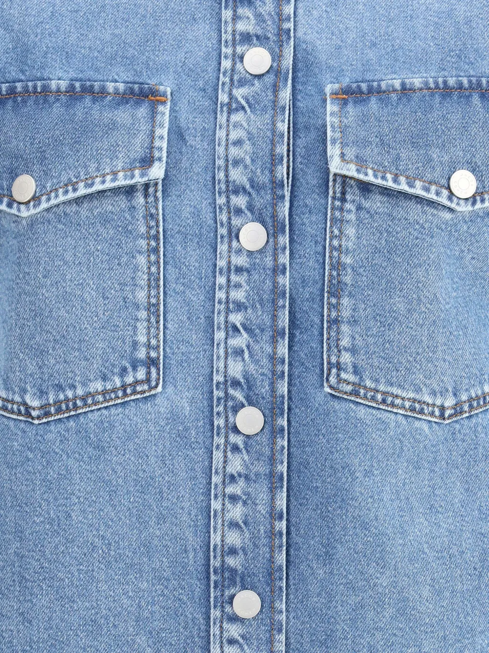 Jacob Cohen Women Western Cotton Denim Shirt In Blue