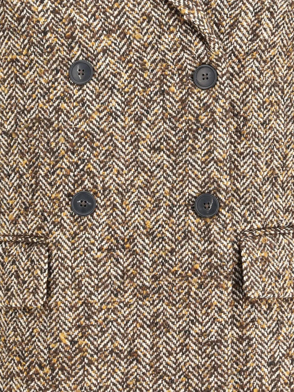 True Royal Vittoria Double-breasted Blazer In Neutral