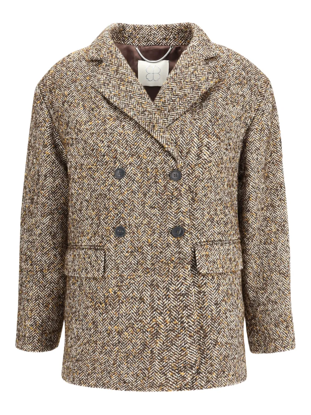 True Royal Vittoria double-breasted blazer | Neutrals | Image 1
