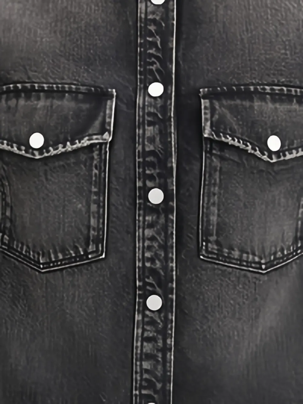 Jacob Cohën Denim blouse met zak Zwart