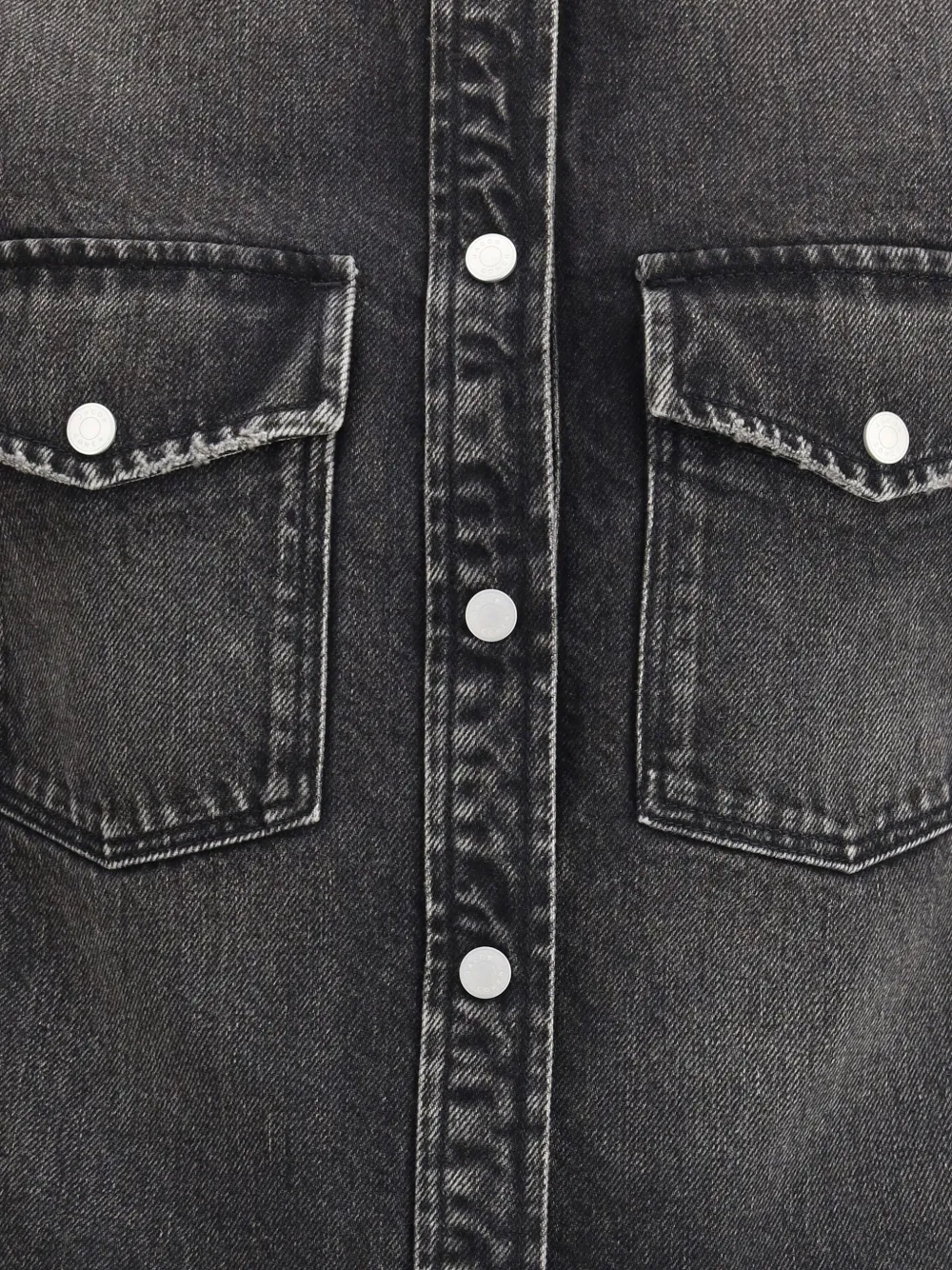 Jacob Cohën Denim blouse met zak Zwart