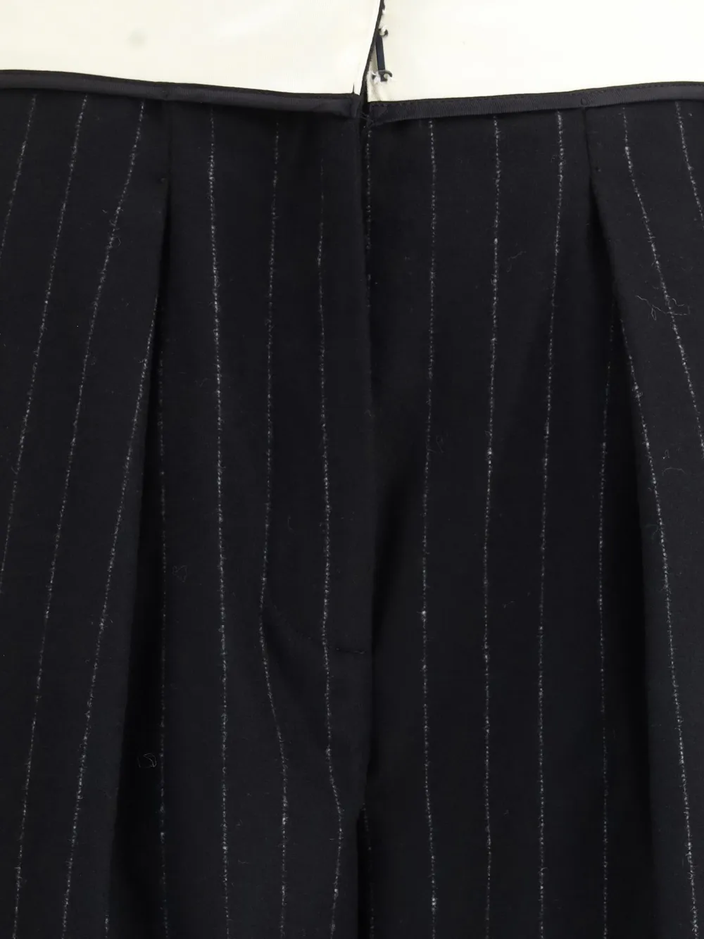 Forte Forte Pinstripe Waistband Trousers In Black